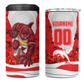 Personalized Dolphins ANZAC Tribute 4 in 1 Can Cooler Tumbler Poppy Field Soldier Silhouette Aboriginal Rugby Mascot