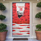 Personalized Dolphins ANZAC Tribute Door Cover Poppy Field Soldier Silhouette Aboriginal Rugby Mascot