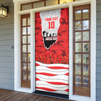 Personalized Dolphins ANZAC Tribute Door Cover Poppy Field Soldier Silhouette Aboriginal Rugby Mascot