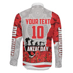 Personalized Dolphins ANZAC Tribute Family Matching Mermaid Dress and Hawaiian Shirt Poppy Field Soldier Silhouette Aboriginal Rugby Mascot