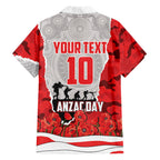 Personalized Dolphins ANZAC Tribute Family Matching Summer Maxi Dress and Hawaiian Shirt Poppy Field Soldier Silhouette Aboriginal Rugby Mascot