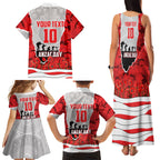 Personalized Dolphins ANZAC Tribute Family Matching Tank Maxi Dress and Hawaiian Shirt Poppy Field Soldier Silhouette Aboriginal Rugby Mascot