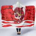Personalized Dolphins ANZAC Tribute Hooded Blanket Poppy Field Soldier Silhouette Aboriginal Rugby Mascot