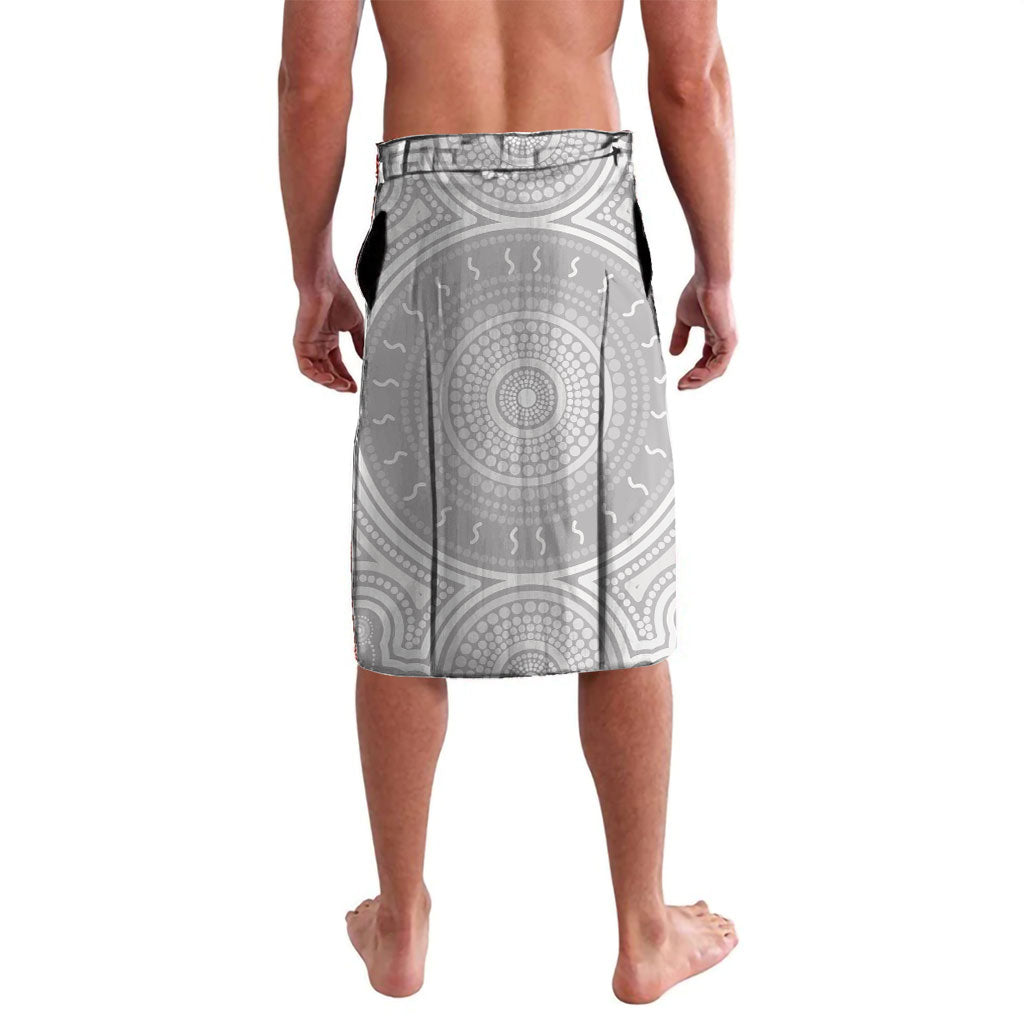Personalized Dolphins ANZAC Tribute Lavalava Poppy Field Soldier Silhouette Aboriginal Rugby Mascot