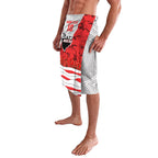 Personalized Dolphins ANZAC Tribute Lavalava Poppy Field Soldier Silhouette Aboriginal Rugby Mascot