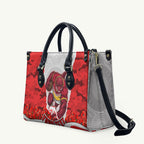 Personalized Dolphins ANZAC Tribute Leather Bag Poppy Field Soldier Silhouette Aboriginal Rugby Mascot