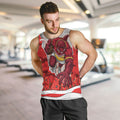 Personalized Dolphins ANZAC Tribute Men Tank Top Poppy Field Soldier Silhouette Aboriginal Rugby Mascot