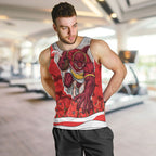 Personalized Dolphins ANZAC Tribute Men Tank Top Poppy Field Soldier Silhouette Aboriginal Rugby Mascot