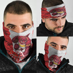 Personalized Dolphins ANZAC Tribute Neck Gaiter Poppy Field Soldier Silhouette Aboriginal Rugby Mascot