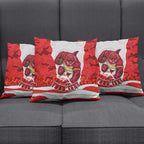 Personalized Dolphins ANZAC Tribute Pillow Cover Poppy Field Soldier Silhouette Aboriginal Rugby Mascot