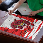 Personalized Dolphins ANZAC Tribute Puzzle Poppy Field Soldier Silhouette Aboriginal Rugby Mascot