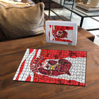 Personalized Dolphins ANZAC Tribute Puzzle Poppy Field Soldier Silhouette Aboriginal Rugby Mascot