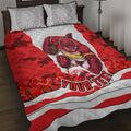 Personalized Dolphins ANZAC Tribute Quilt Bed Set Poppy Field Soldier Silhouette Aboriginal Rugby Mascot