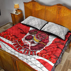 Personalized Dolphins ANZAC Tribute Quilt Bed Set Poppy Field Soldier Silhouette Aboriginal Rugby Mascot