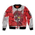 Personalized Dolphins ANZAC Tribute Sleeve Zip Bomber Jacket Poppy Field Soldier Silhouette Aboriginal Rugby Mascot