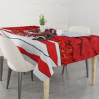 Personalized Dolphins ANZAC Tribute Tablecloth Poppy Field Soldier Silhouette Aboriginal Rugby Mascot