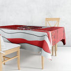 Personalized Dolphins ANZAC Tribute Tablecloth Poppy Field Soldier Silhouette Aboriginal Rugby Mascot