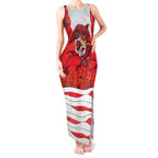Personalized Dolphins ANZAC Tribute Tank Maxi Dress Poppy Field Soldier Silhouette Aboriginal Rugby Mascot
