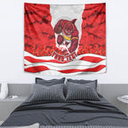 Personalized Dolphins ANZAC Tribute Tapestry Poppy Field Soldier Silhouette Aboriginal Rugby Mascot