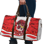 Personalized Dolphins ANZAC Tribute Travel Bag Poppy Field Soldier Silhouette Aboriginal Rugby Mascot