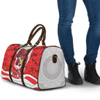 Personalized Dolphins ANZAC Tribute Travel Bag Poppy Field Soldier Silhouette Aboriginal Rugby Mascot