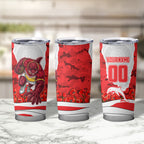 Personalized Dolphins ANZAC Tribute Tumbler Cup Poppy Field Soldier Silhouette Aboriginal Rugby Mascot