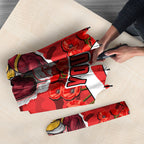 Personalized Dolphins ANZAC Tribute Umbrella Poppy Field Soldier Silhouette Aboriginal Rugby Mascot