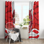 Personalized Dolphins ANZAC Tribute Window Curtain Poppy Field Soldier Silhouette Aboriginal Rugby Mascot