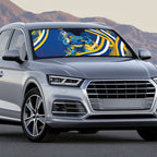 Eels Rugby Mascot Auto Sun Shade Fierce Athlete Graphic in Sports Style