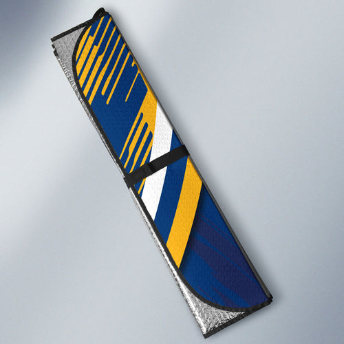 Eels Rugby Mascot Auto Sun Shade Fierce Athlete Graphic in Sports Style
