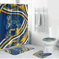 Eels Rugby Mascot Bathroom Set Fierce Athlete Graphic in Sports Style
