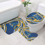Eels Rugby Mascot Bathroom Set Fierce Athlete Graphic in Sports Style