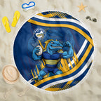 Eels Rugby Mascot Beach Blanket Fierce Athlete Graphic in Sports Style