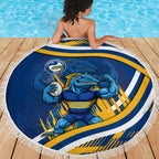 Eels Rugby Mascot Beach Blanket Fierce Athlete Graphic in Sports Style