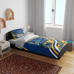 Eels Rugby Mascot Bedding Set Fierce Athlete Graphic in Sports Style