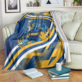 Eels Rugby Mascot Blanket Fierce Athlete Graphic in Sports Style