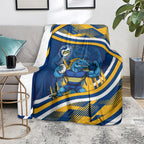 Eels Rugby Mascot Blanket Fierce Athlete Graphic in Sports Style