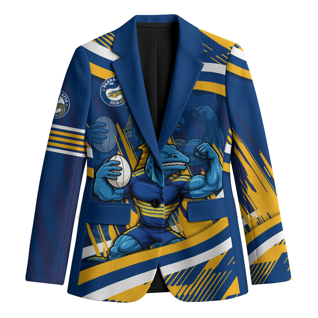 Eels Rugby Mascot Blazer Fierce Athlete Graphic in Sports Style