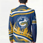 Eels Rugby Mascot Blazer Fierce Athlete Graphic in Sports Style