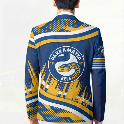 Eels Rugby Mascot Blazer Fierce Athlete Graphic in Sports Style