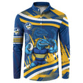 Eels Rugby Mascot Button Sweatshirt Fierce Athlete Graphic in Sports Style