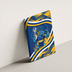 Eels Rugby Mascot Canvas Wall Art Fierce Athlete Graphic in Sports Style
