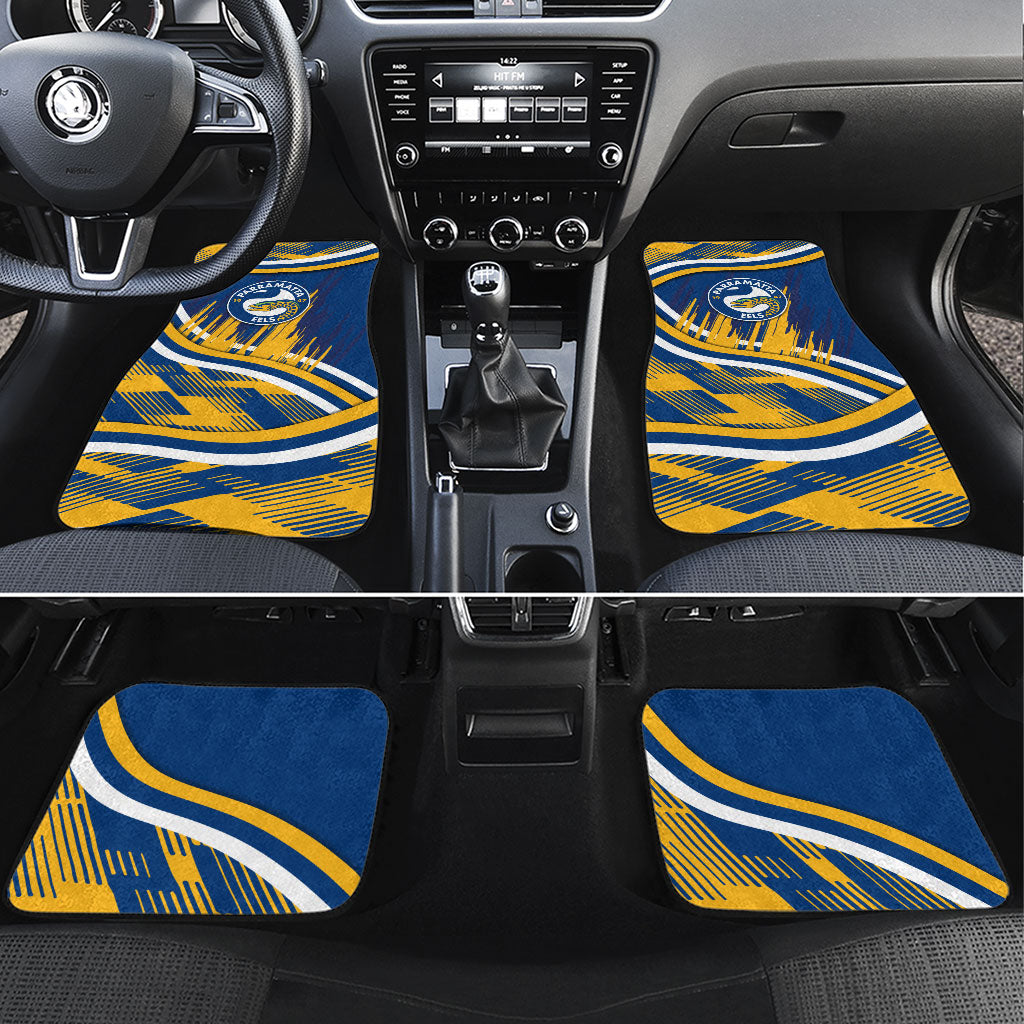 Eels Rugby Mascot Car Mats Fierce Athlete Graphic in Sports Style