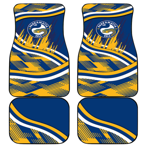 Eels Rugby Mascot Car Mats Fierce Athlete Graphic in Sports Style