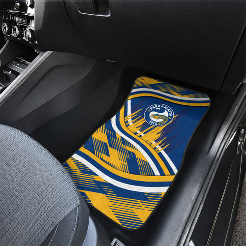 Eels Rugby Mascot Car Mats Fierce Athlete Graphic in Sports Style