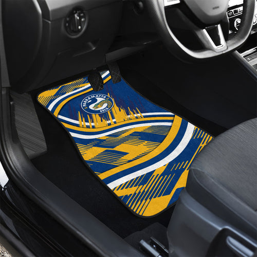 Eels Rugby Mascot Car Mats Fierce Athlete Graphic in Sports Style