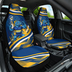 Eels Rugby Mascot Car Seat Cover Fierce Athlete Graphic in Sports Style