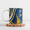 Eels Rugby Mascot Ceramic Mug Fierce Athlete Graphic in Sports Style