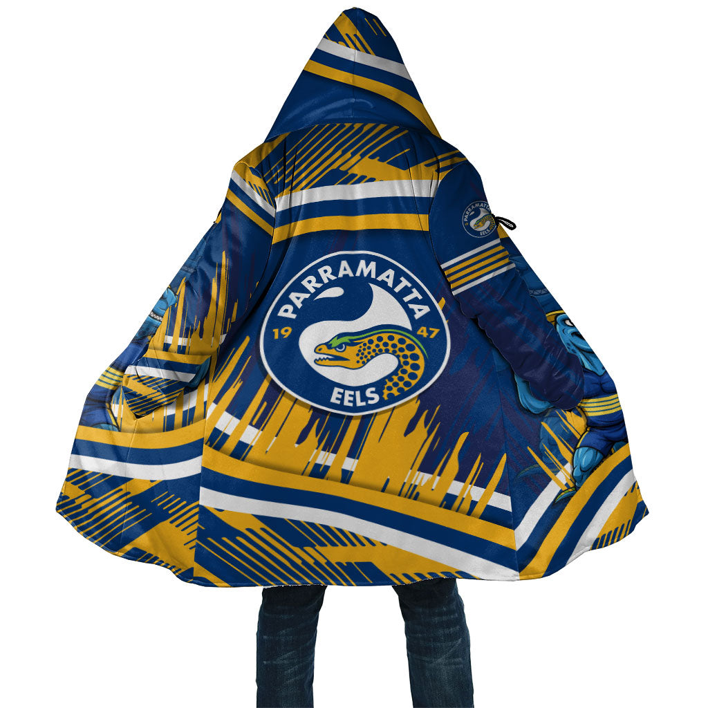 Eels Rugby Mascot Cloak Fierce Athlete Graphic in Sports Style