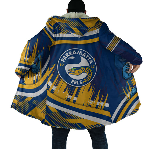 Eels Rugby Mascot Cloak Fierce Athlete Graphic in Sports Style
